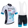 Completo Maglia + Pantaloncino con bretelle 2025 Bahrain Victorious Manica Corta Bianco
